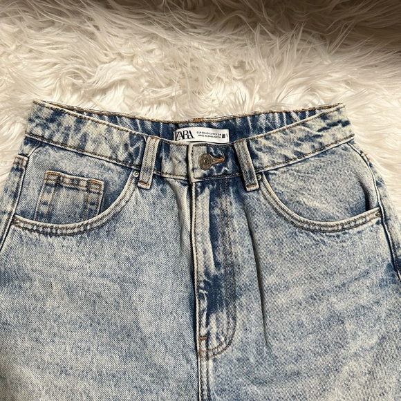 Zara Light Blue High Rise Denim Shorts Size 2 - Picture 2 of 5